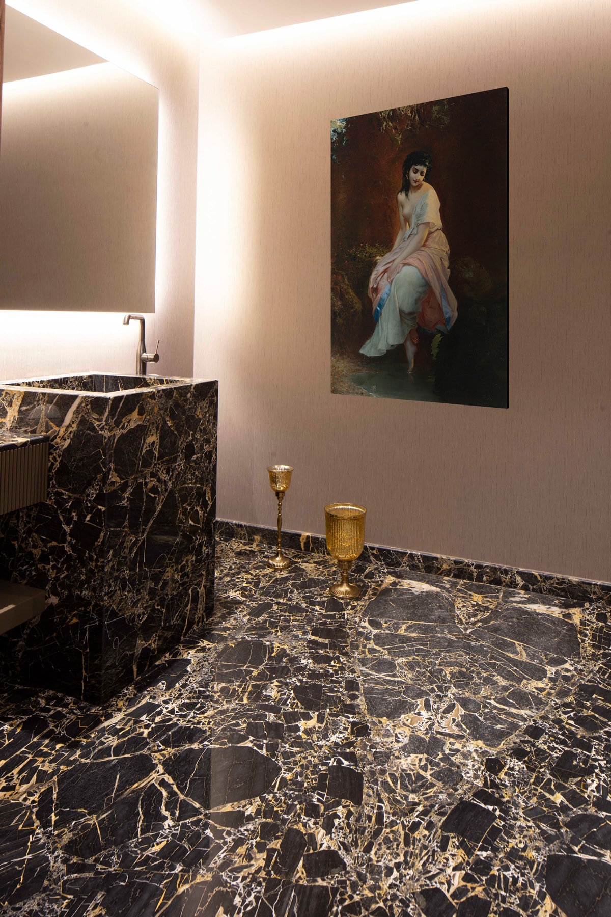 Designer marble bathroom
