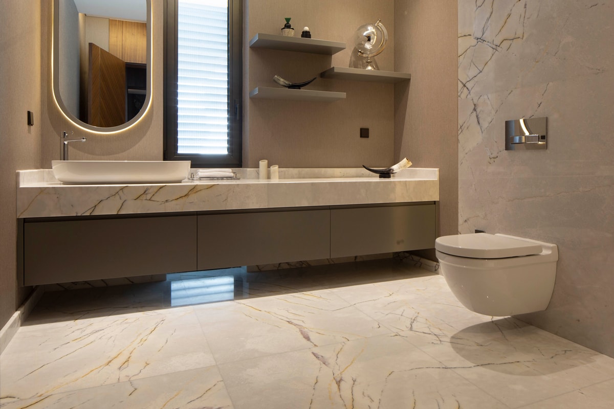 Elegant marble bathroom