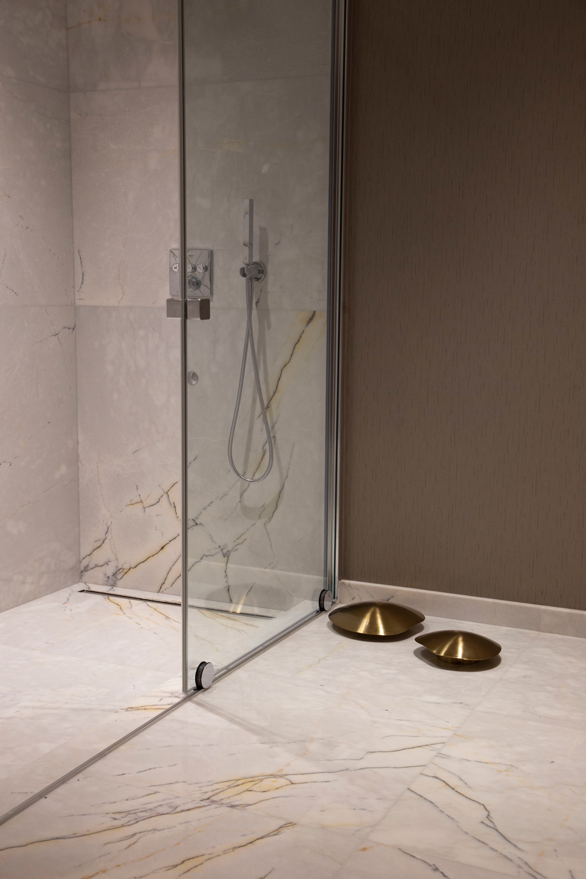 Bathroom interior with marble