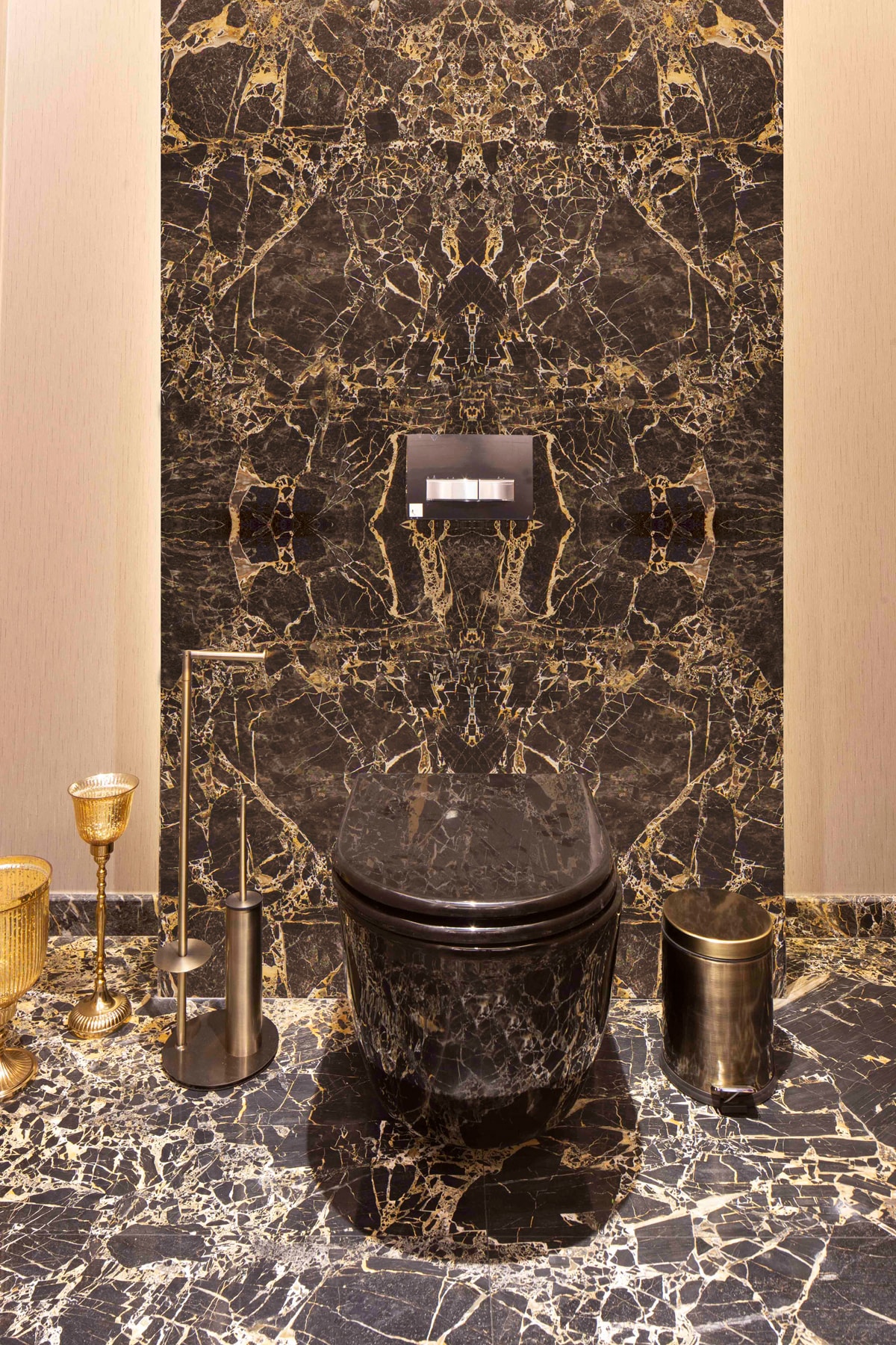 Luxury suite bathroom with premium marble
