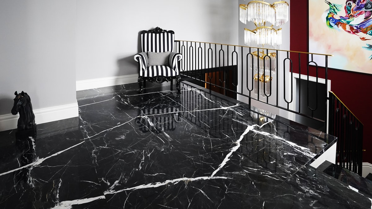 Marble floor medallion
