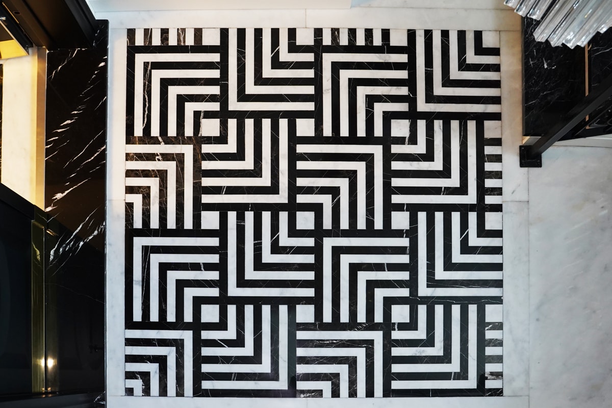 Elegant marble inlay