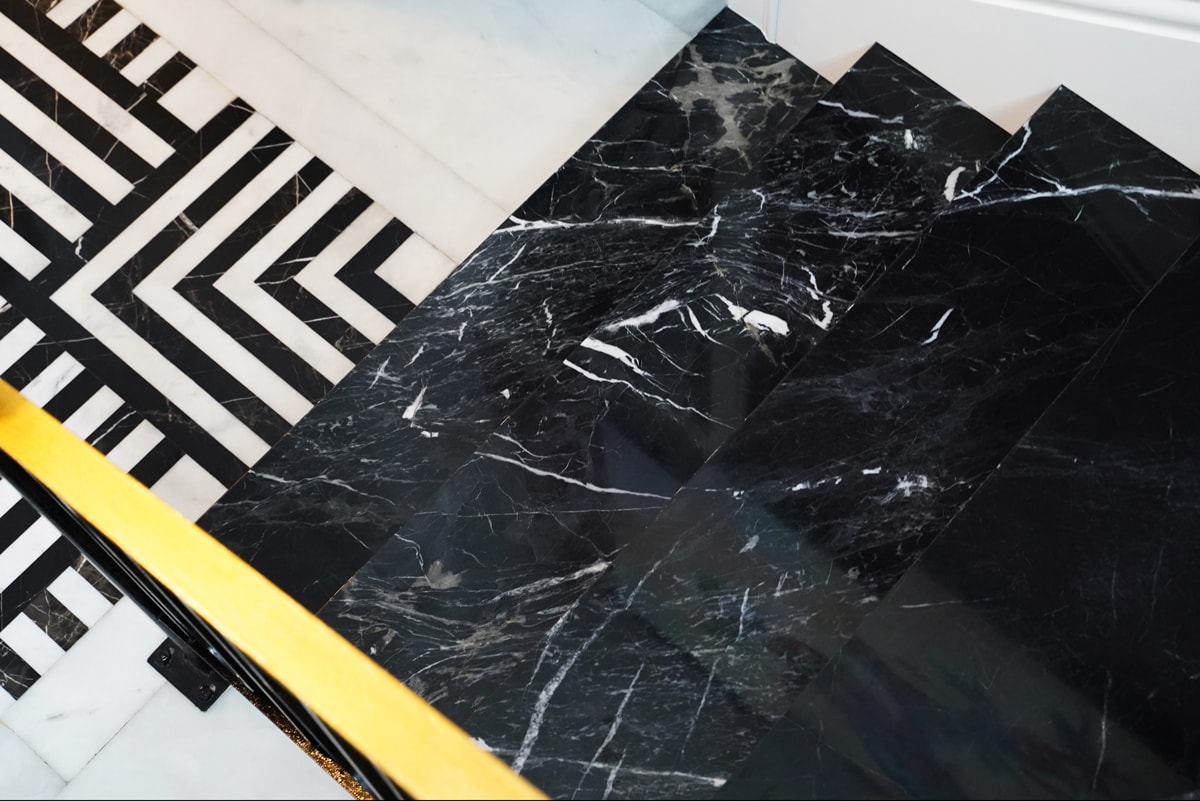 Marble inlay floor design