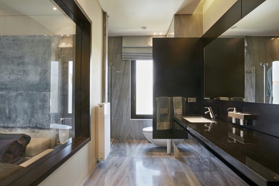 Residence bathroom with marble