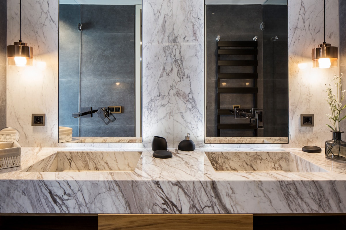 Calacatta marble interior