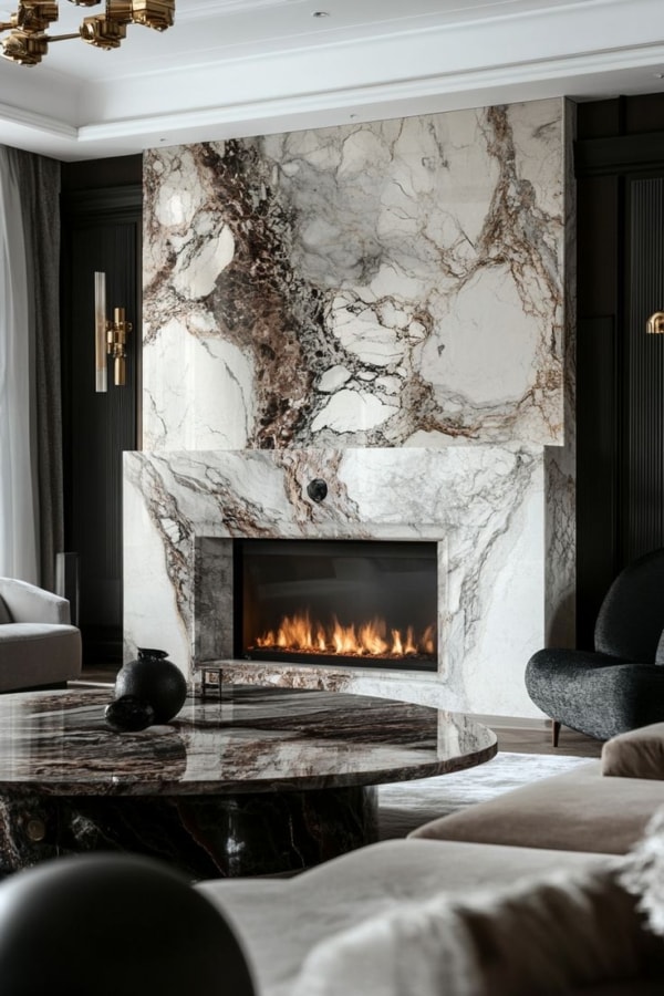 Villa fireplace design