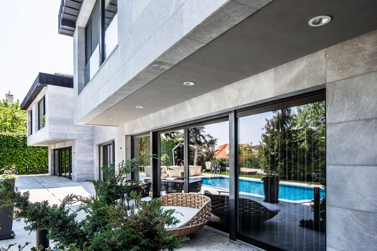 Modern villa hallway